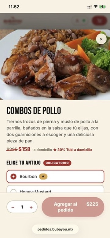 Combo con modificadores